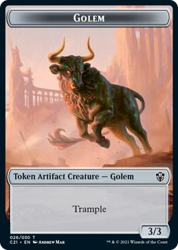 0026 Golem (026) // Thopter Double-Sided Token T Commander 2021
