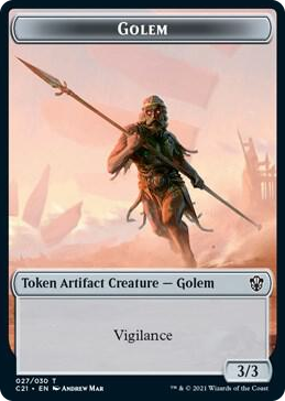 0027 Golem (027) // Thopter Double-Sided Token T Commander 2021