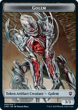 0009 Golem // The Monarch Double-Sided Token T Commander Legends