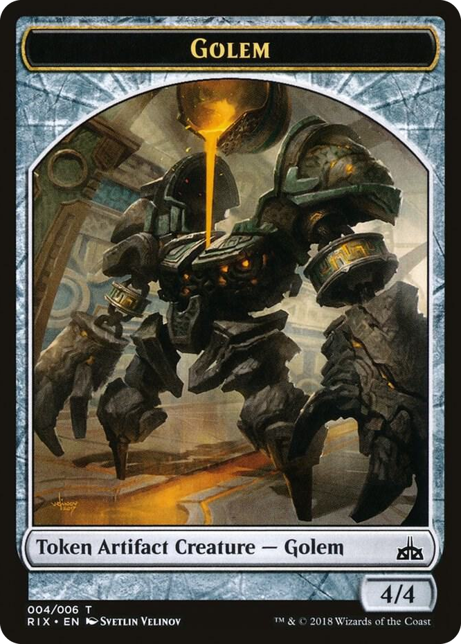 0004 Golem Token (004) T Rivals of Ixalan