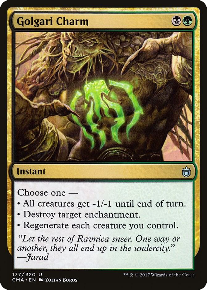 Golgari Charm #177 U - Commander Anthology Pokemon card