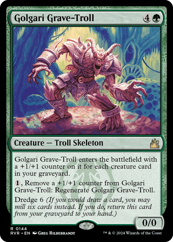 Golgari Grave-Troll #144 R - Ravnica Remastered Pokemon card