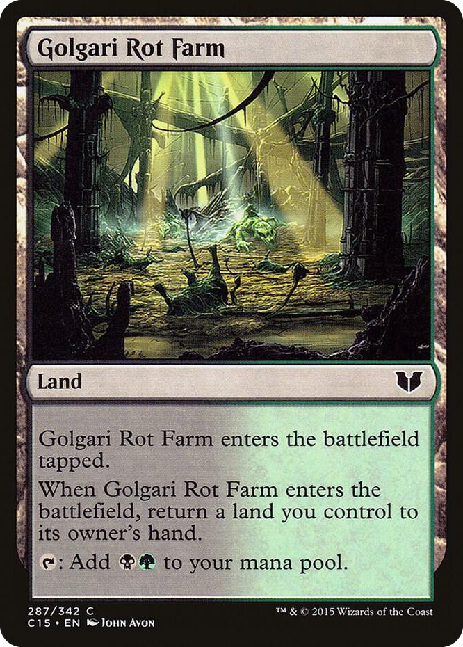 Golgari Rot Farm #287 C - Commander 2015 Pokemon card