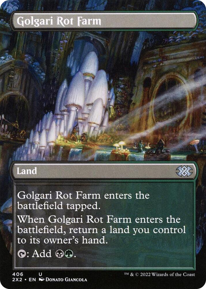 0406 Golgari Rot Farm (Borderless) U Double Masters 2022
