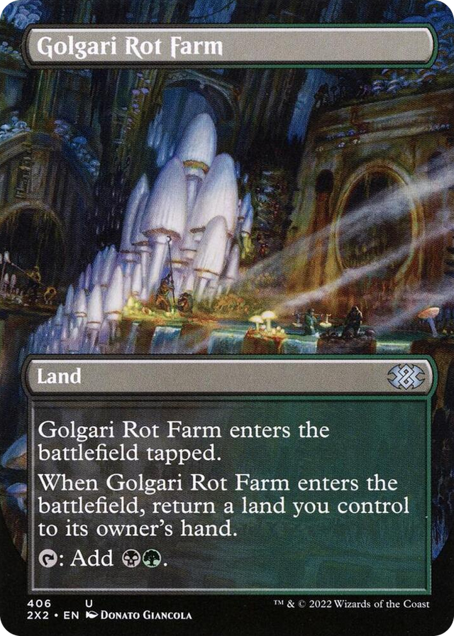 0406 Golgari Rot Farm (Borderless) U Double Masters 2022
