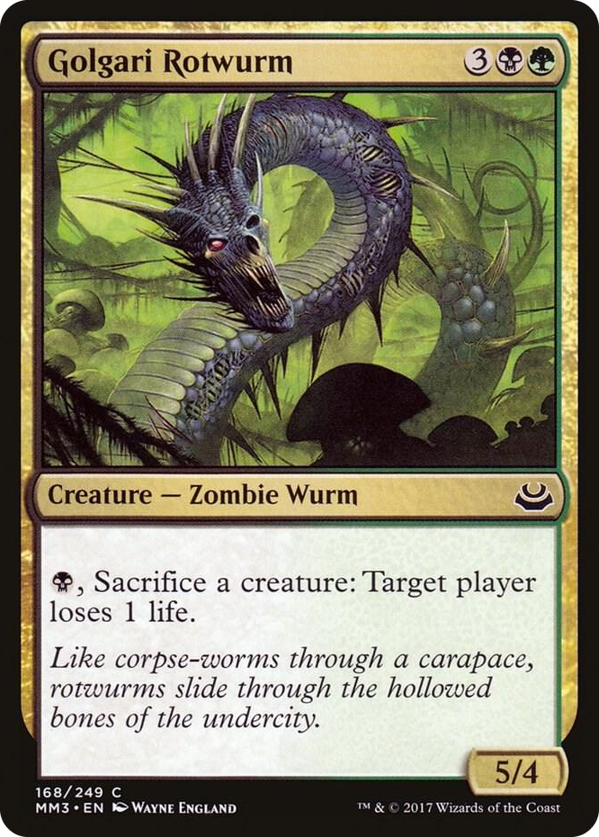Golgari Rotwurm #168 C - Modern Masters 2017 Pokemon card
