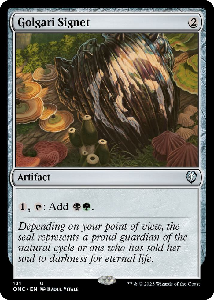 Golgari Signet #131 U - Commander: Phyrexia: All Will Be One Pokemon card