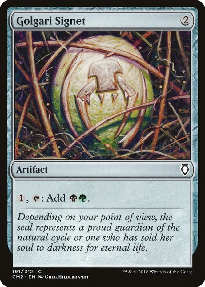 0191 Golgari Signet (191) C Commander Anthology Volume II