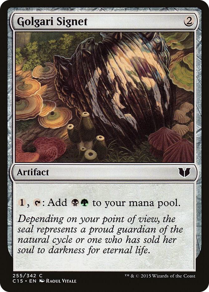 Golgari Signet #255 C - Commander 2015 Pokemon card