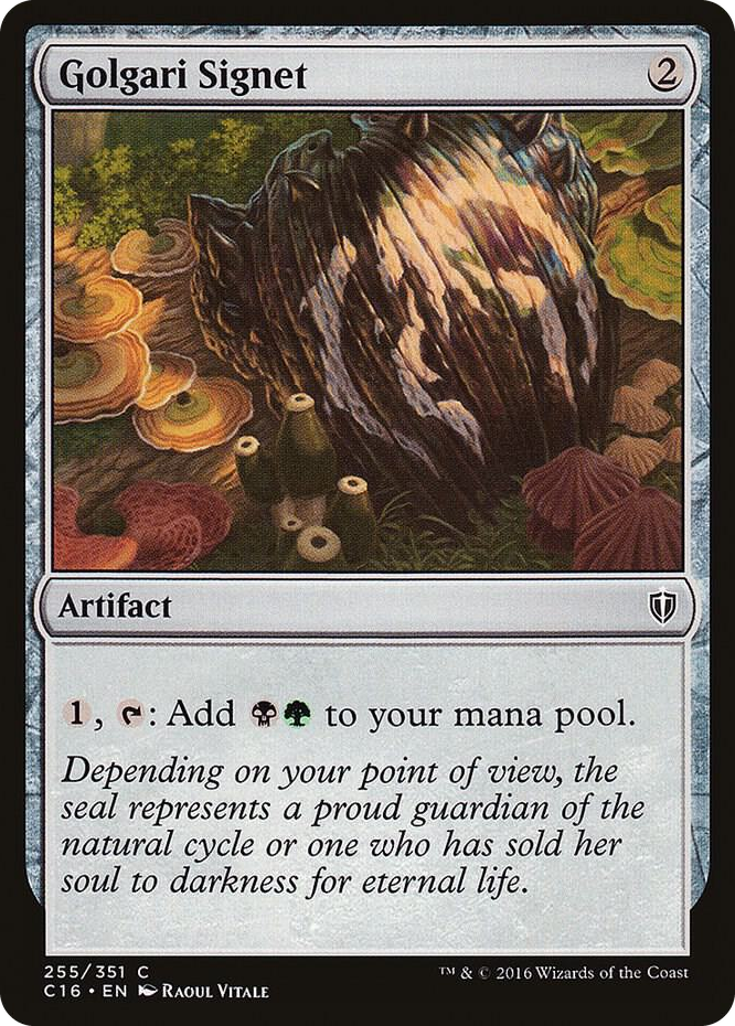Golgari Signet #255 C - Commander 2016 Pokemon card