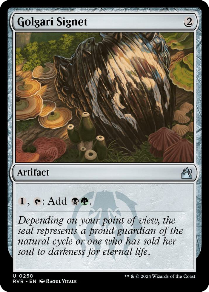Golgari Signet #258 U - Ravnica Remastered Pokemon card
