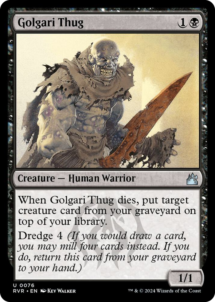 Golgari Thug #76 U - Ravnica Remastered Pokemon card