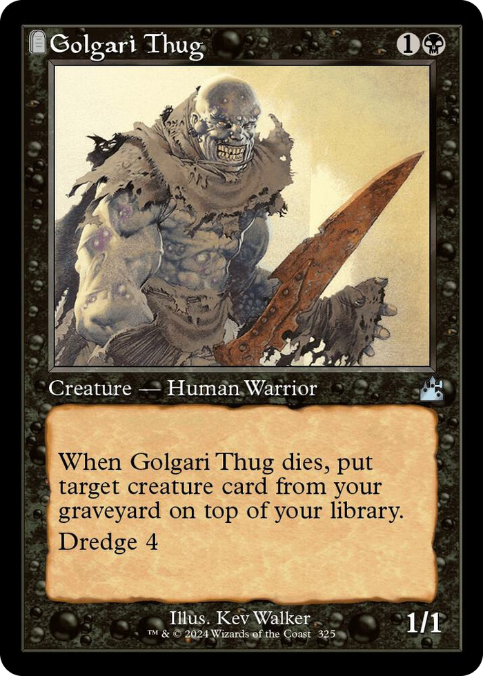 Golgari Thug (Retro Frame) #325 U - Ravnica Remastered Pokemon card