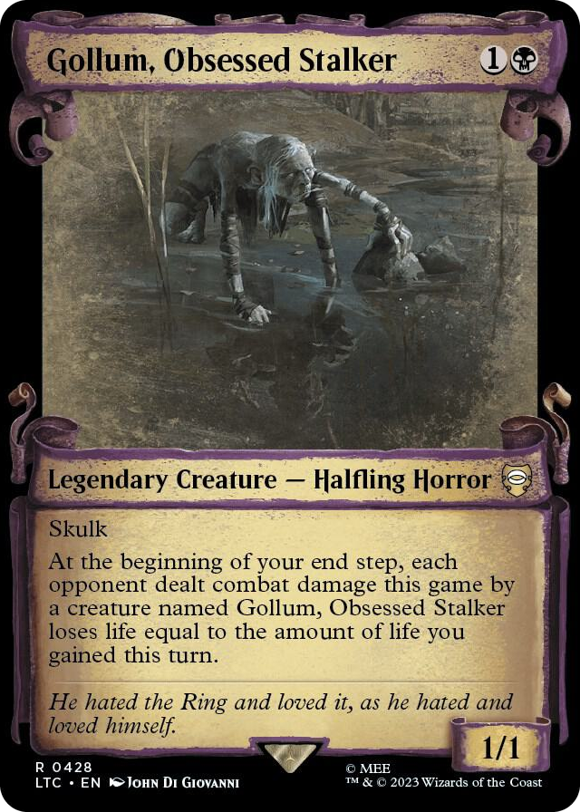 0428 Gollum, Obsessed Stalker (Showcase Scrolls) R Commander: The Lord of the Rings: Tales of Middle-earth