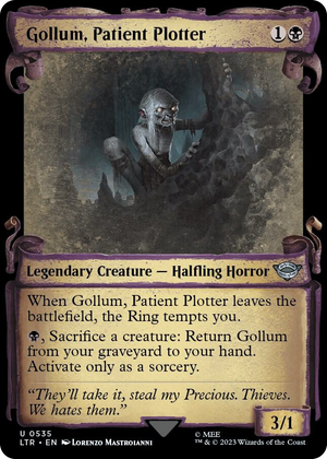 0535 Gollum, Patient Plotter (Showcase Scrolls) U Universes Beyond: The Lord of the Rings: Tales of Middle-earth