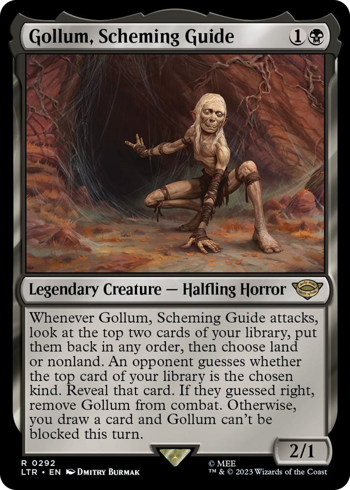 Gollum, Scheming Guide #292 R - Universes Beyond: The Lord of the Rings: Tales of Middle-earth Pokemon card