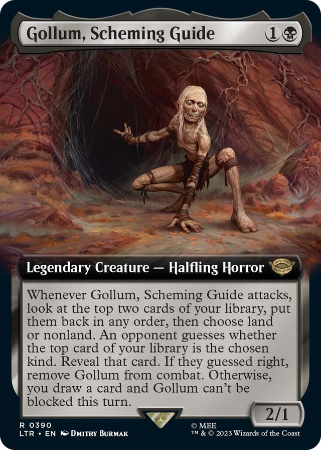 0390 Gollum, Scheming Guide (Extended Art) R Universes Beyond: The Lord of the Rings: Tales of Middle-earth