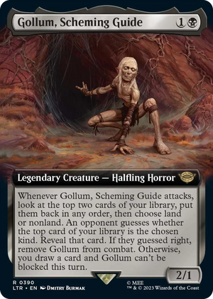 0390 Gollum, Scheming Guide (Extended Art) R Universes Beyond: The Lord of the Rings: Tales of Middle-earth