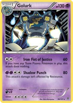 0046 Golurk - 46/101 (BW Plasma Blast) Rare Deck Exclusives