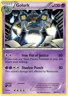 0046 Golurk - 46/101 (BW Plasma Blast) Rare Deck Exclusives