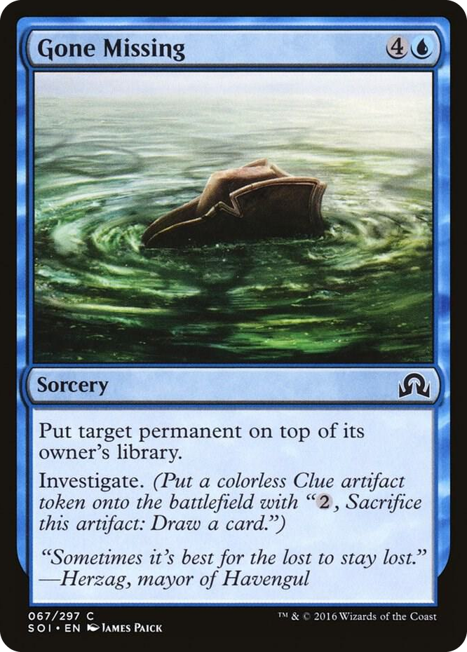 Gone Missing #67 C - Shadows over Innistrad Pokemon card