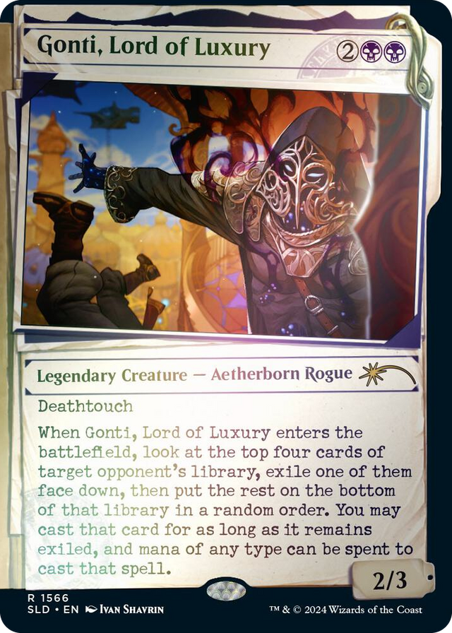 1566 Gonti, Lord of Luxury (Rainbow Foil) R Secret Lair Drop Series