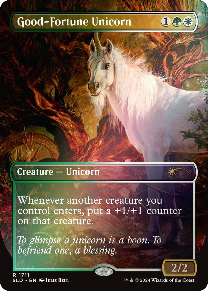Good-Fortune Unicorn (Rainbow Foil) #1711 R - Secret Lair Drop Series Pokemon card