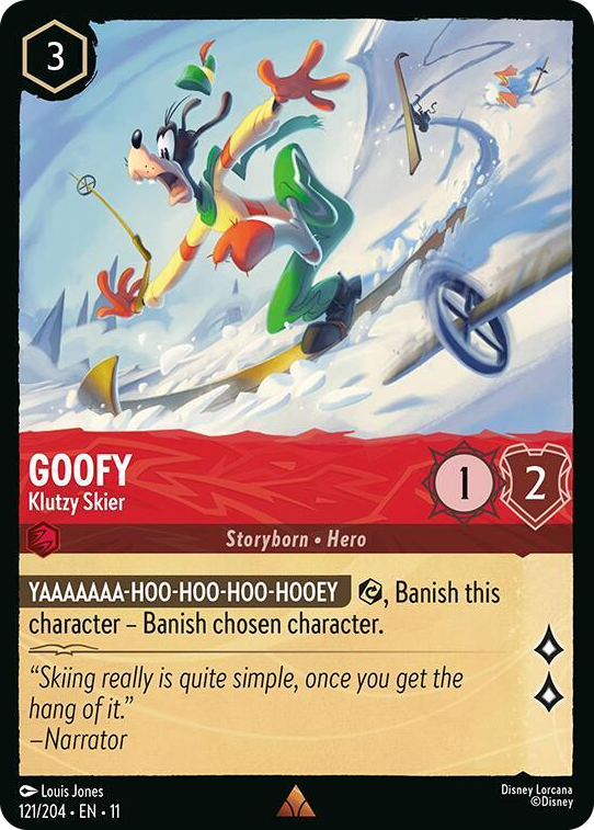 0121 Goofy - Klutzy Skier Rare Winterspell