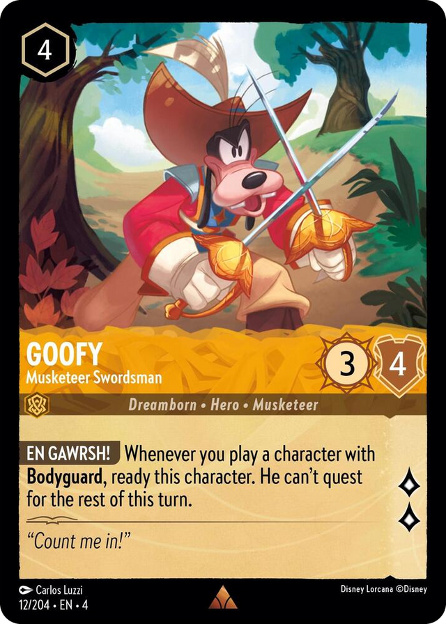 0012 Goofy - Musketeer Swordsman Rare Ursula's Return