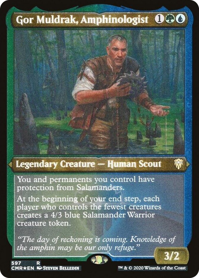 0597 Gor Muldrak, Amphinologist (Foil Etched) R Commander Legends