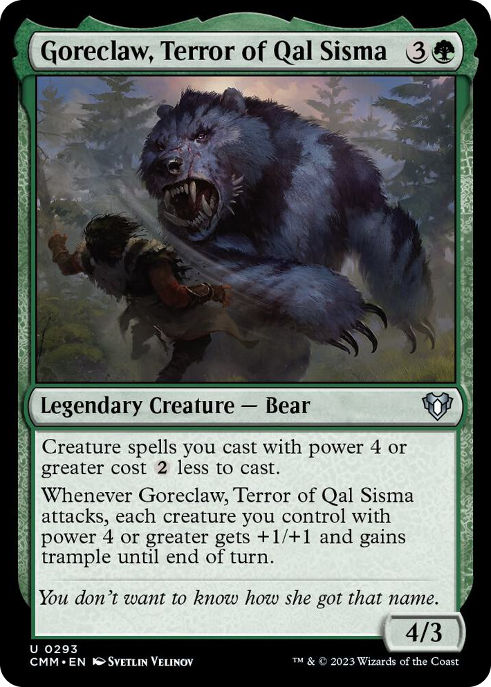 0293 Goreclaw, Terror of Qal Sisma U Commander Masters