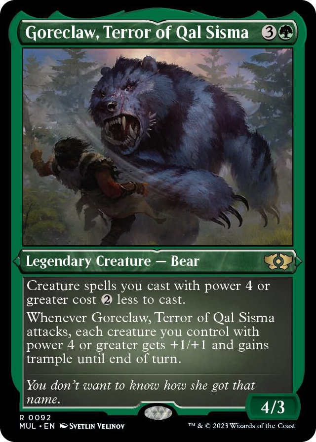 Goreclaw, Terror of Qal Sisma (Foil Etched) #92 R - March of the Machine: Multiverse Legends Pokemon card