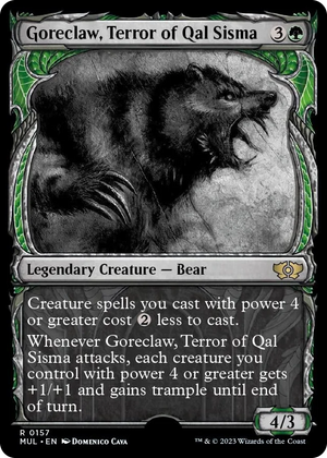 0157 Goreclaw, Terror of Qal Sisma (Halo Foil) R March of the Machine: Multiverse Legends