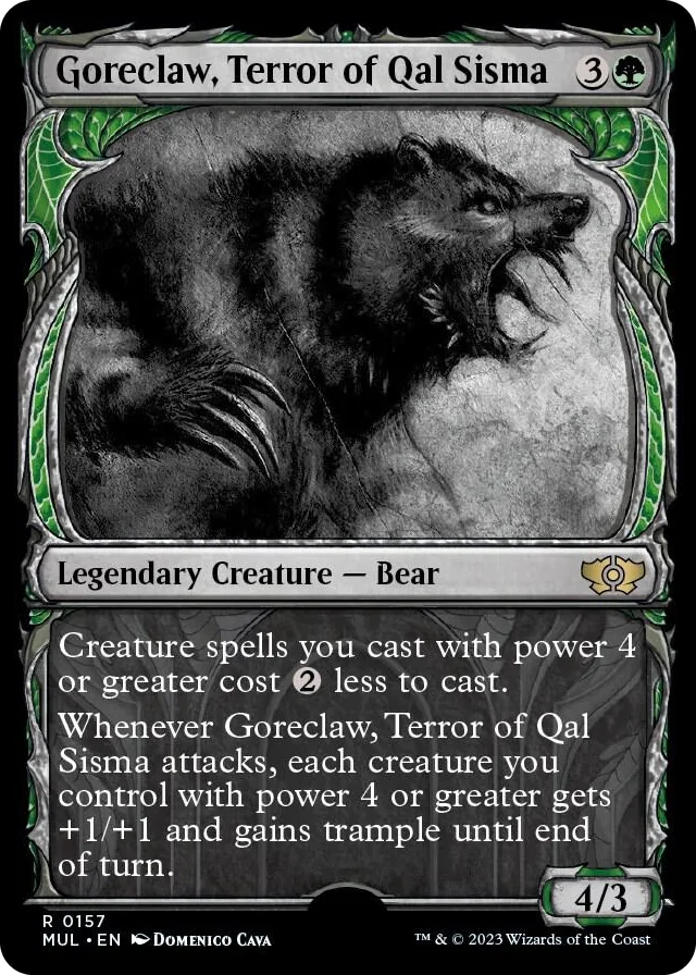 0157 Goreclaw, Terror of Qal Sisma (Halo Foil) R March of the Machine: Multiverse Legends