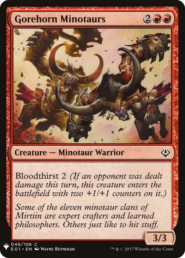 0049 Gorehorn Minotaurs C The List Reprints
