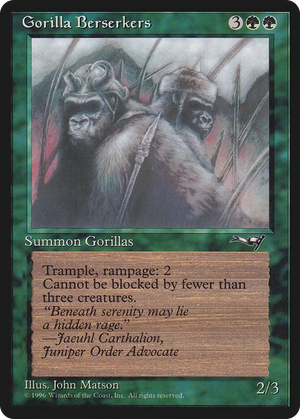 0076 Gorilla Berserkers (Closed Mouth) C Alliances