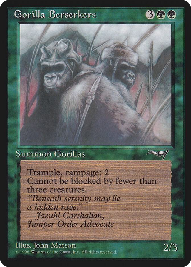 0076 Gorilla Berserkers (Closed Mouth) C Alliances