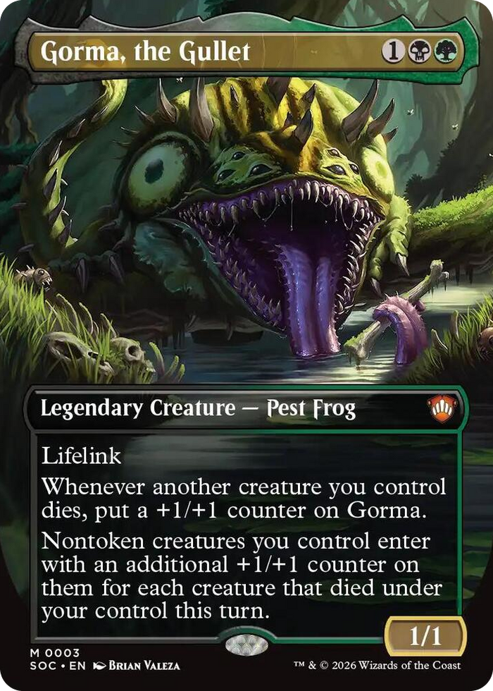 Gorma, the Gullet (Borderless) #3 M - Commander: Secrets of Strixhaven Pokemon card