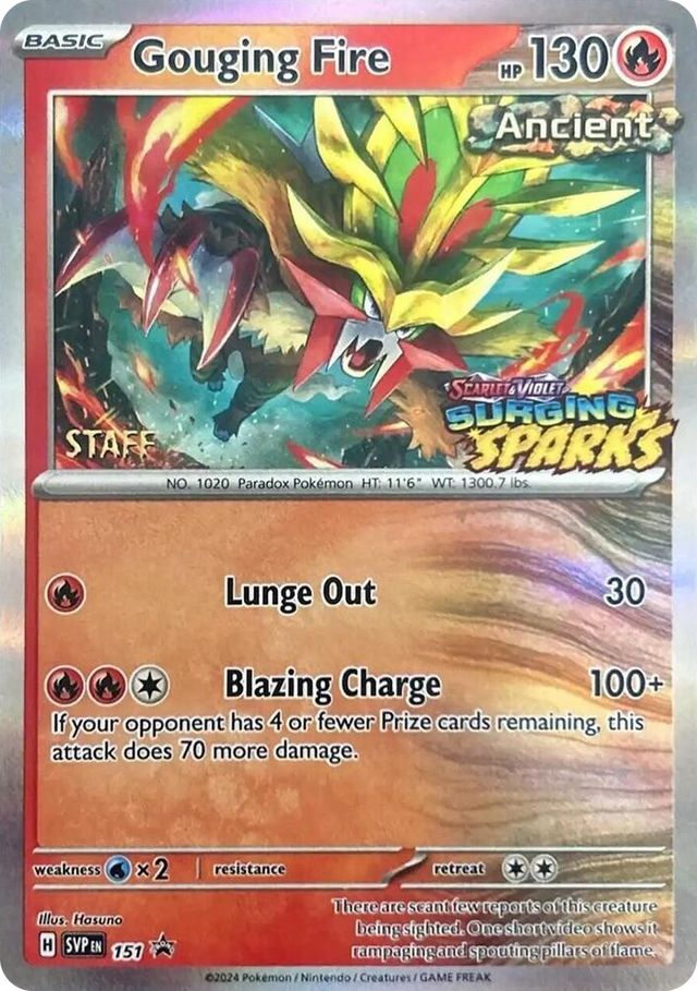 0151 Gouging Fire - 151 (Staff) Promo Scarlet & Violet Promo Cards