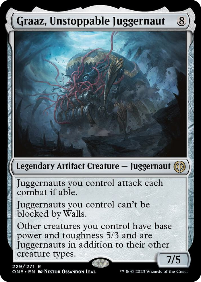 Graaz, Unstoppable Juggernaut #229 R - Phyrexia: All Will Be One Pokemon card