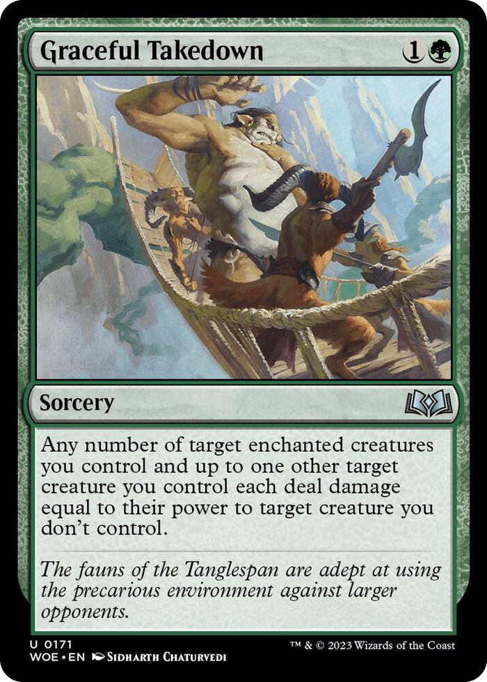 Graceful Takedown #171 U - Wilds of Eldraine Pokemon card