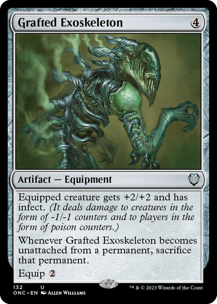 Grafted Exoskeleton #132 U - Commander: Phyrexia: All Will Be One Pokemon card