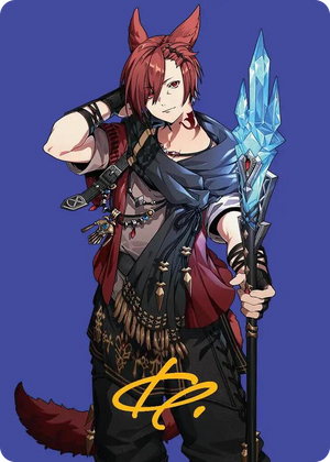 0051 G'raha Tia, Scion Reborn Art Card (51) (Gold-Stamped Signature) S Art Series: FINAL FANTASY