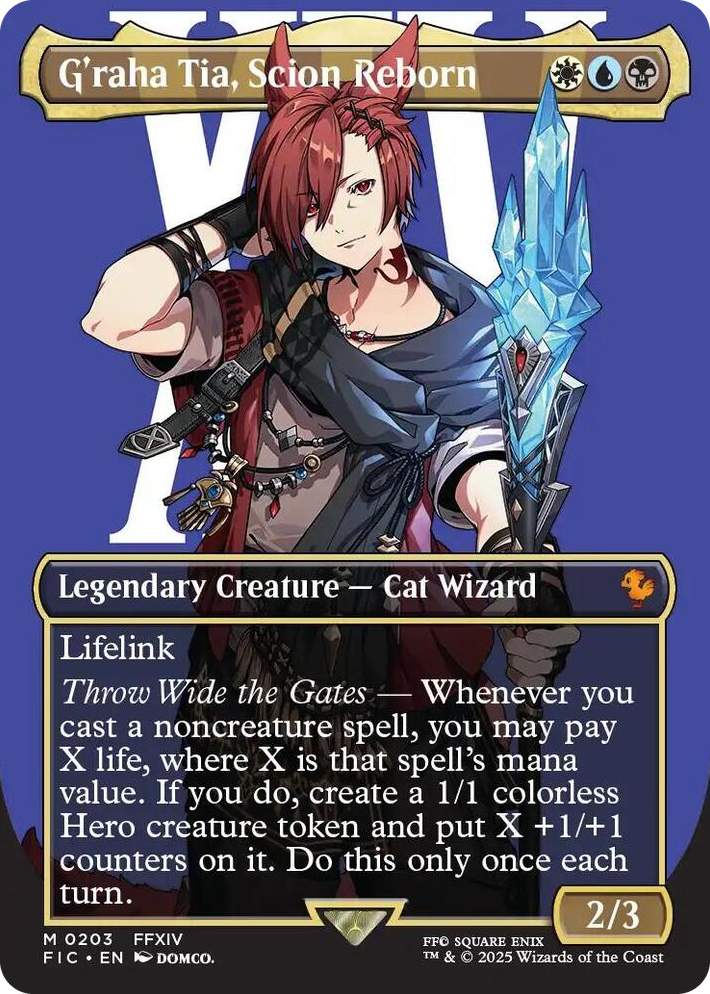 0203 G'raha Tia, Scion Reborn (Borderless) M Commander: FINAL FANTASY