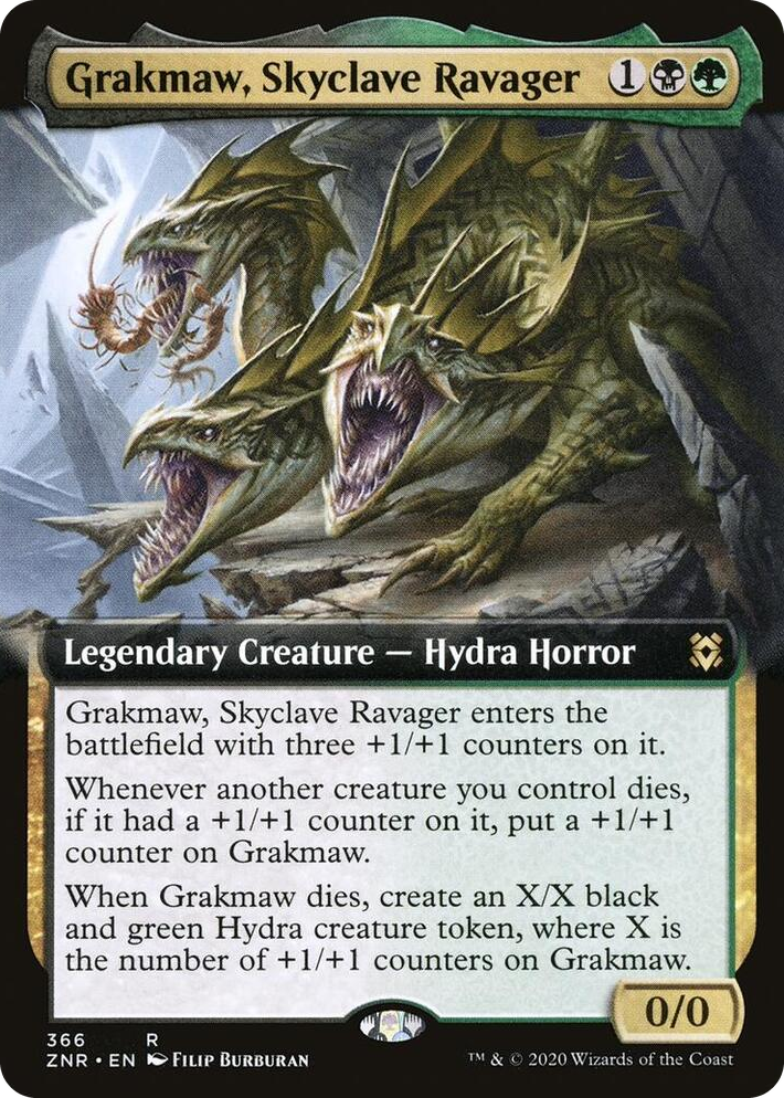 0366 Grakmaw, Skyclave Ravager (Extended Art) R Zendikar Rising