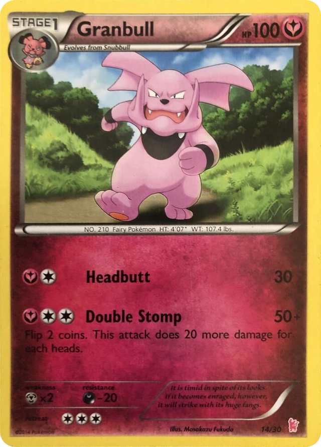 0014 Granbull (#14) Common XY Trainer Kit: Sylveon & Noivern