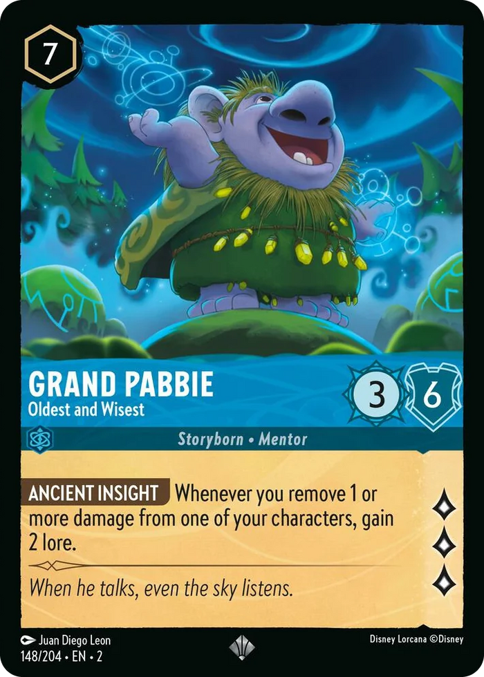 Grand Pabbie - Oldest and Wisest #148 Super Rare - Rise of the Floodborn Pokemon card