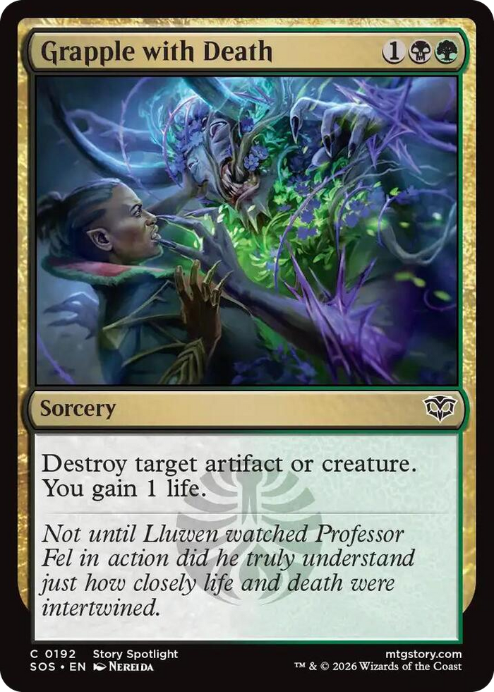 Grapple with Death #192 C - Secrets of Strixhaven Pokemon card
