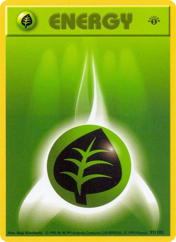 0099 Grass Energy Common Base Set (Shadowless)