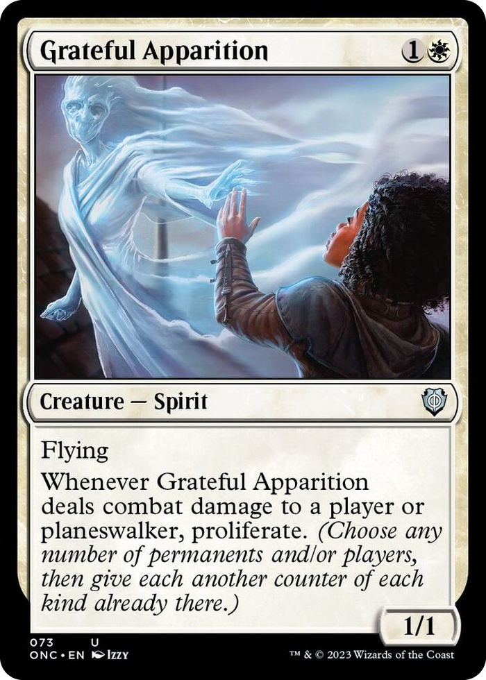 Grateful Apparition #73 U - Commander: Phyrexia: All Will Be One Pokemon card